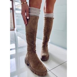 BM Boots en daim à semelle épaisse Cards Kaki 5