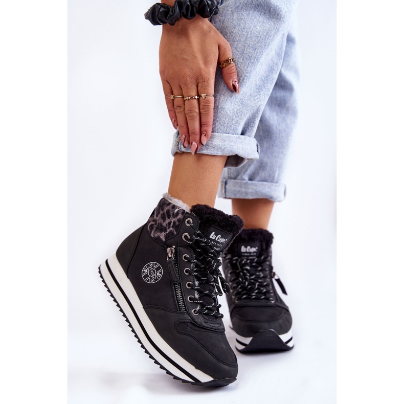 Bottes chaudes noires pour femmes Lee Cooper LCJ-22-31-1448 1