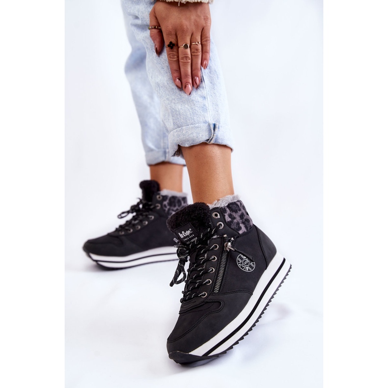 Bottes chaudes noires pour femmes Lee Cooper LCJ-22-31-1448 2