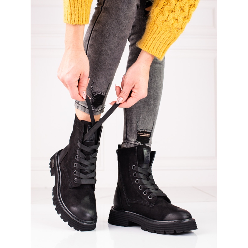 Bottes en daim noir Big Star KK274503 le noir 1