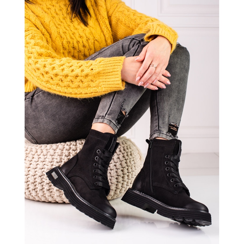 Bottes en daim noir Big Star KK274503 le noir 2