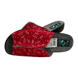 Les pantoufles en feutre des femmes dik41 bio nature adanex 2778 rouge 4