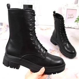 Bottes chaudes pour femmes noires sur la plate-forme Filippo 1
