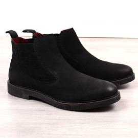 Bottines Chelsea homme, slip-on noir Bugatti KK153097 le noir 1