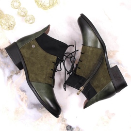 Bottes à enfiler isolées Jezzi vertes pour femmes 3