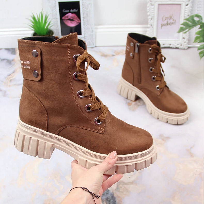 Travailleuses en daim pour femmes sur une plate-forme matelassée marron par T.Sokolski brun 1