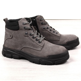 Bottes hautes homme en cuir gris T.Sokolski 1 Bottes hautes homme en cuir gris T.Sokolski 1