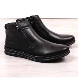 Chaussures homme en cuir noir avec fermetures éclair, T.Sokolski le noir 1