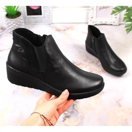 Bottes compensées chaudes noires confortables pour femmes Helios 596 le noir 1