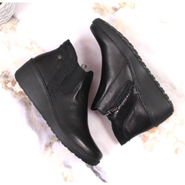 Bottes compensées chaudes noires confortables pour femmes Helios 596 le noir 3