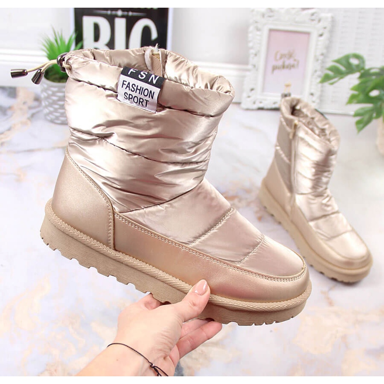 Après-ski métallisé or femme Potocki doré 1