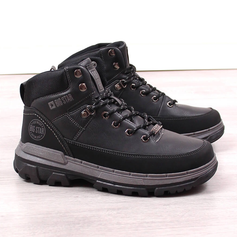 Bottes noires pour hommes Big Star KK174120 1