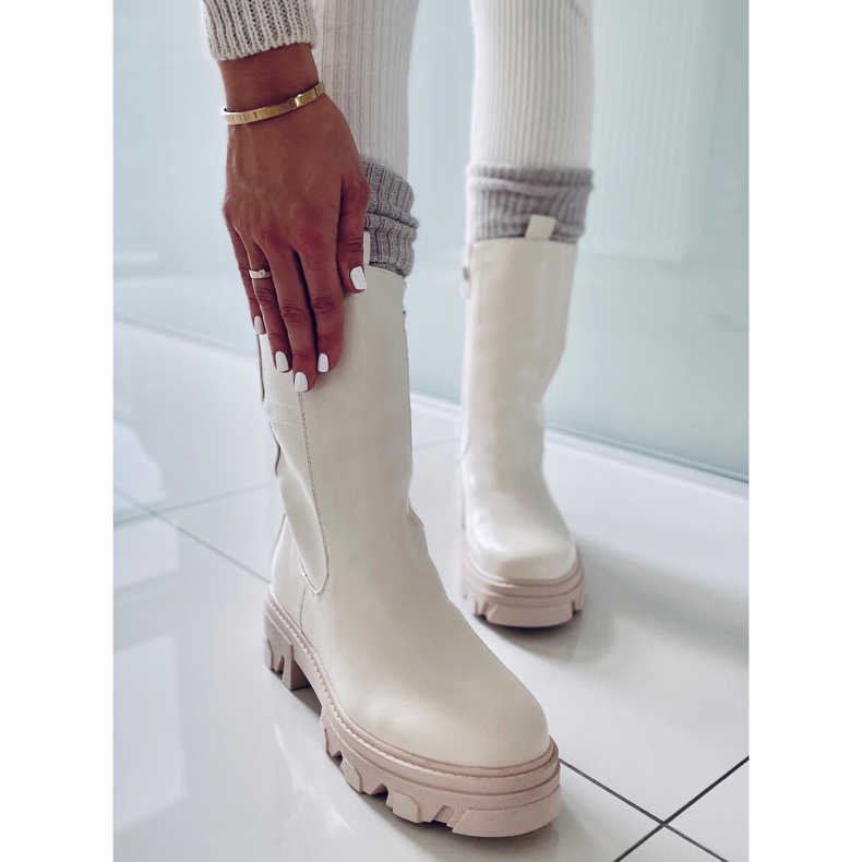 BM Bottines Chelsea Hautes Parade Beige 2 BM Bottines Chelsea Hautes Parade Beige 2