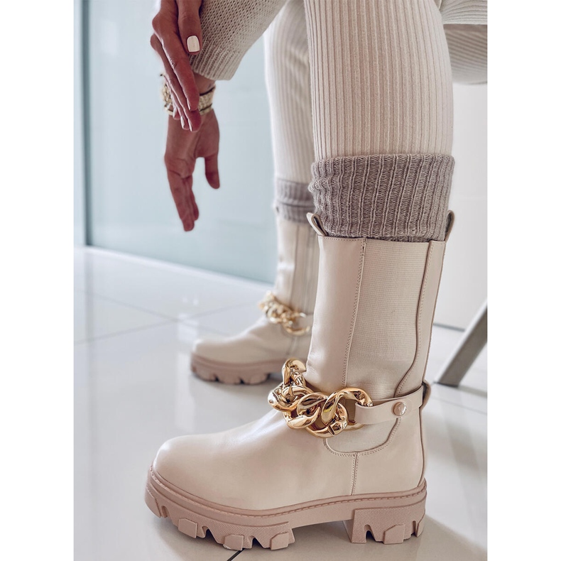 BM Bottines Chelsea Hautes Parade Beige 1 BM Bottines Chelsea Hautes Parade Beige 1