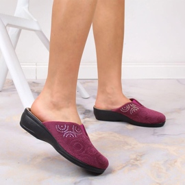 Chaussons femme confortables avec un élastique prune Inblu multicolore 7