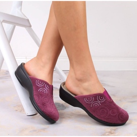 Chaussons femme confortables avec un élastique prune Inblu multicolore 6