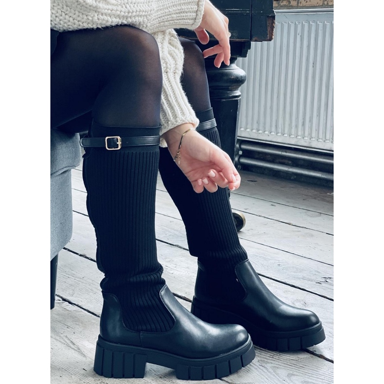 BM Bottes d'équitation avec une tige souple Blow Black noir 1
