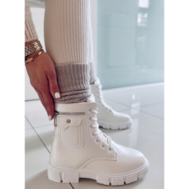 BM Bottines plates à lacets Bravery Blanc 1