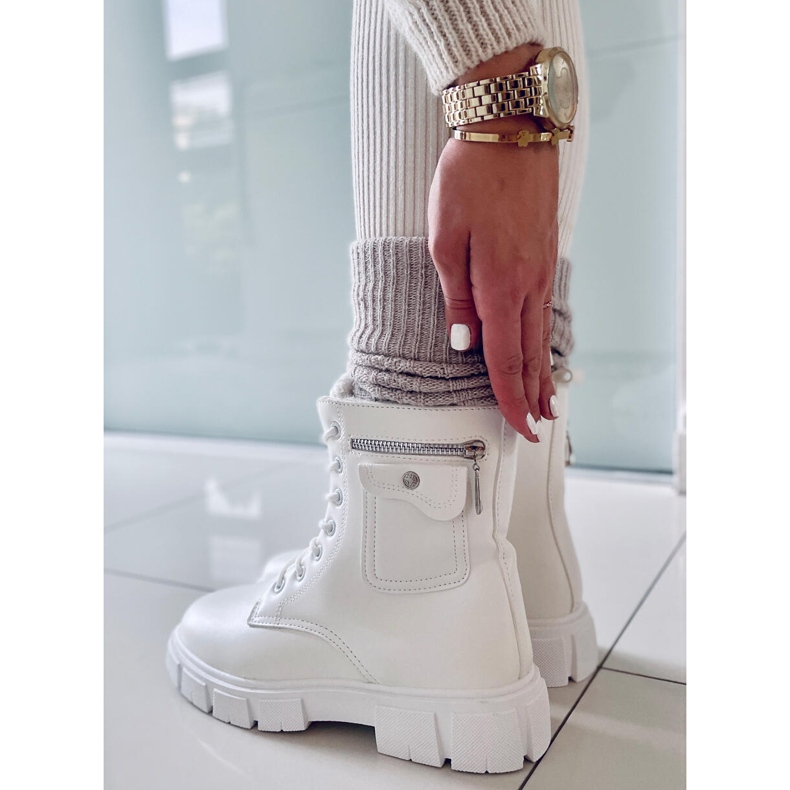 BM Bottines plates à lacets Bravery Blanc 2