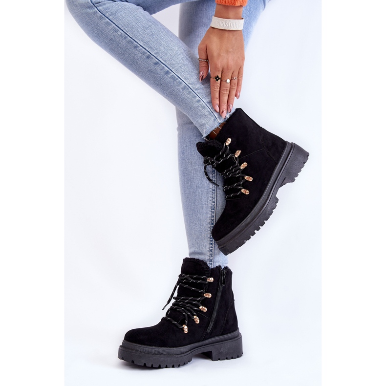 Bottes en daim pour femmes Noir Bellita 2