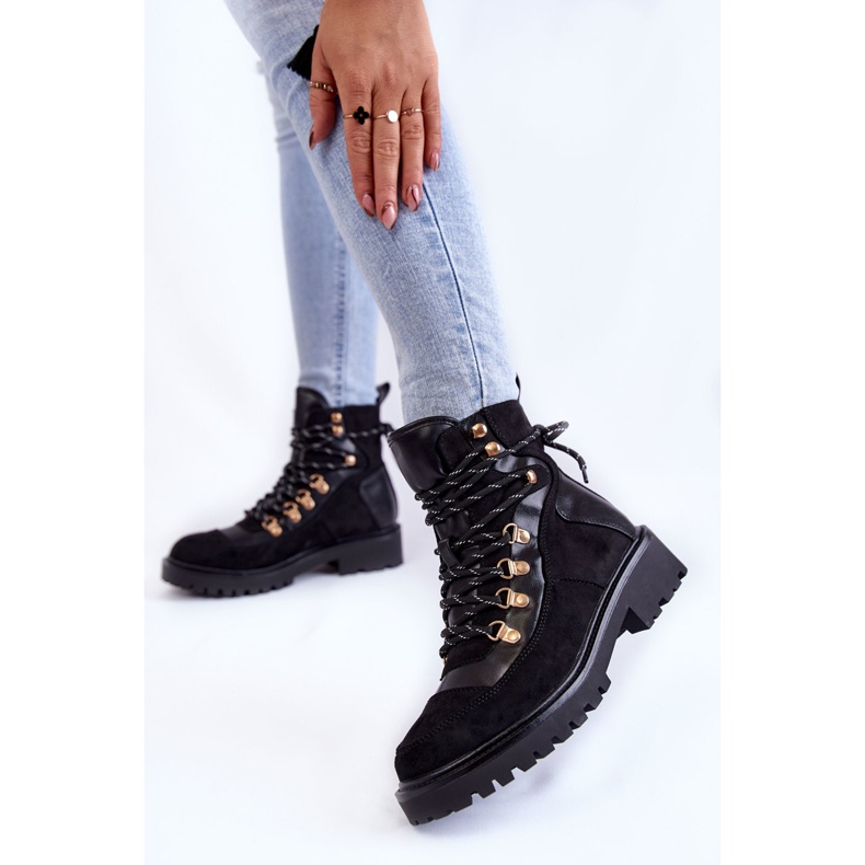 Bottes chaudes noires à lacets pour femmes Jesse 2