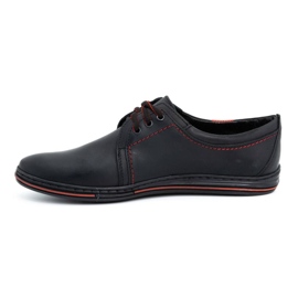 Polbut Chaussures en cuir pour hommes 343 noir 1