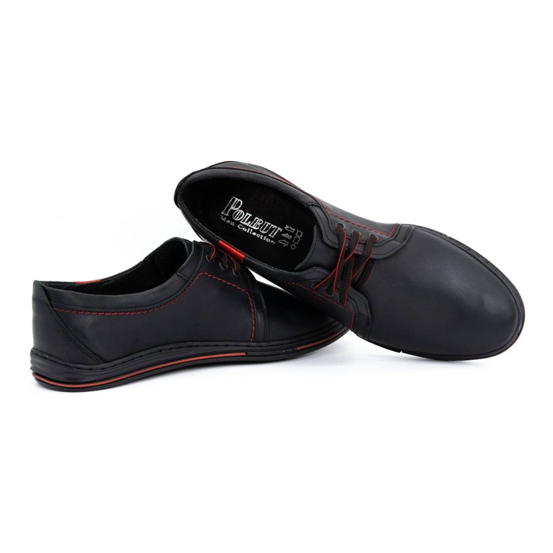 Polbut Chaussures en cuir pour hommes 343 noir 3