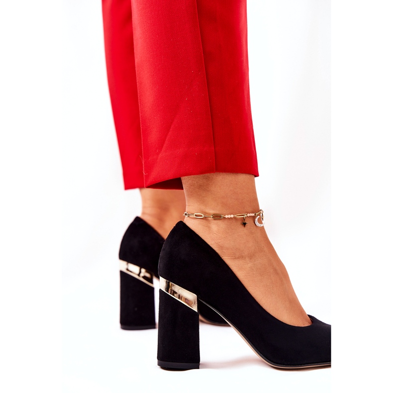 Pumps en daim des femmes Lewski 3117 noir le noir 4