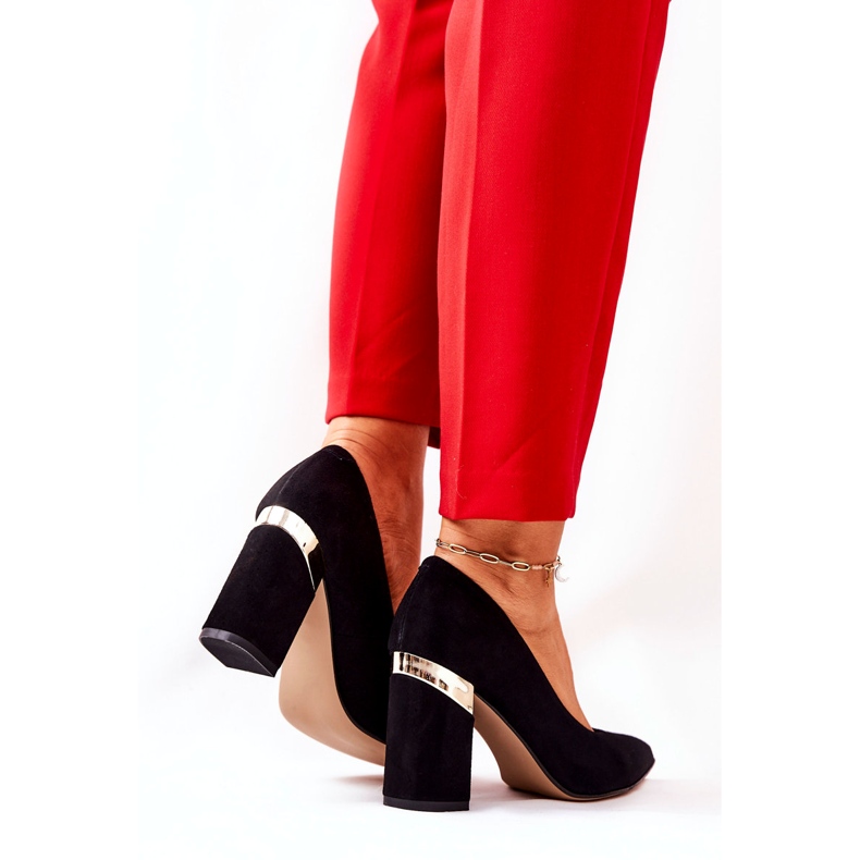 Pumps en daim des femmes Lewski 3117 noir le noir 3