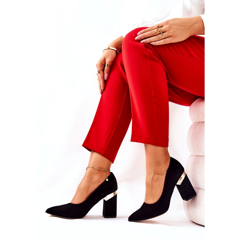 Pumps en daim des femmes Lewski 3117 noir le noir 2