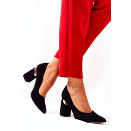 Pumps en daim des femmes Lewski 3117 noir le noir 1