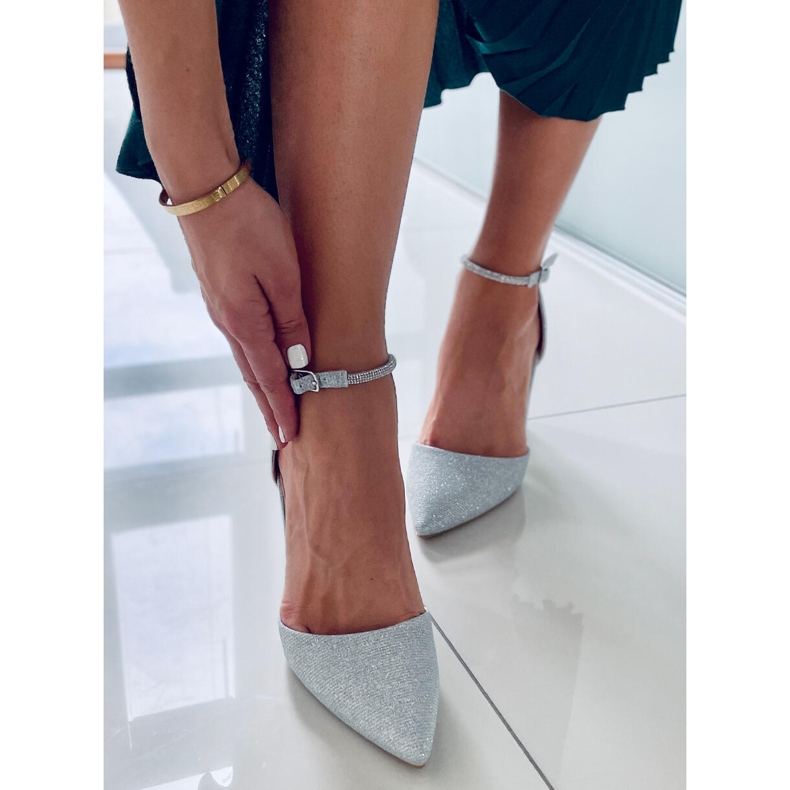 PA1 Escarpins formels sur le poteau Orchid Silver argent gris 1