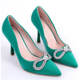 Talons élégants avec pierres Sugar Green vert 1