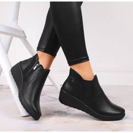 Bottes compensées chaudes noires confortables pour femmes Helios 596 le noir 4