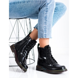 Weide Bottes à lacets noires 2