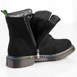 Weide Bottes à lacets noires le noir 1