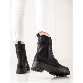 Super Mode Bottes de trappeur décontractées le noir 2