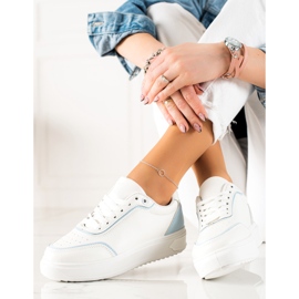 TRENDI Baskets Avec Empiècement Bleu blanche 2