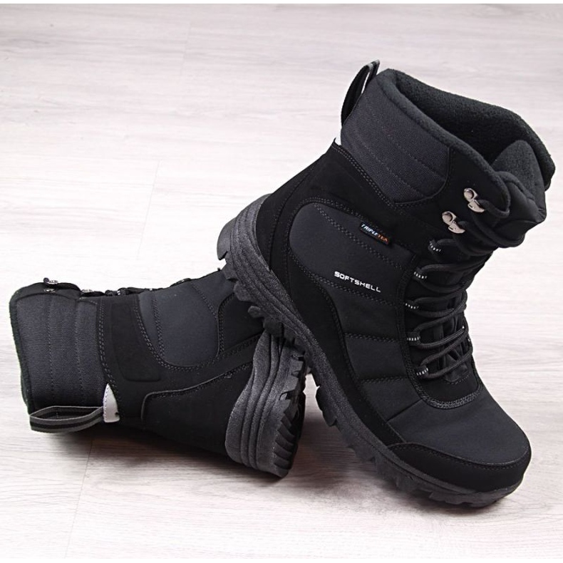 Chaussures American Club, bottes de neige trekking M AM589 noir 1