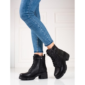 Bottines à lacets sur la plateforme shelovet noir 2