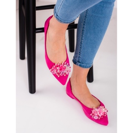 Ballerines femme avec cristaux shelovet rose 2