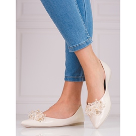 Ballerines femme avec cristaux shelovet beige 1