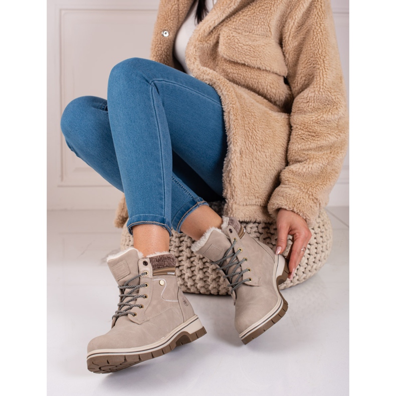 Bottes de randonnée shelovet isolées pour femmes beige 2