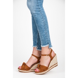 Wilady Espadrilles sur talon compensé avec plateforme brun 6