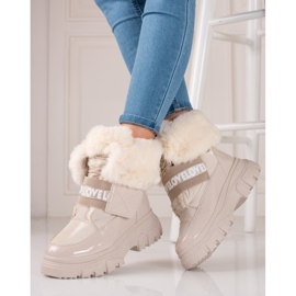Bottes de neige femme avec élastique shelovet beige 1 Bottes de neige femme avec élastique shelovet beige 1