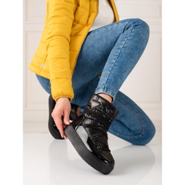 Bottes de neige shelovet noires pour femmes le noir 1