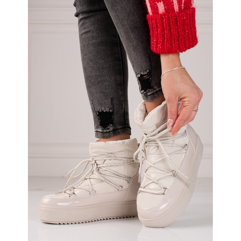 Après-ski femme beige clair shelovet 1 Après-ski femme beige clair shelovet 1