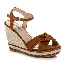 Wilady Espadrilles sur talon compensé avec plateforme brun 3