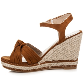 Wilady Espadrilles sur talon compensé avec plateforme brun 4