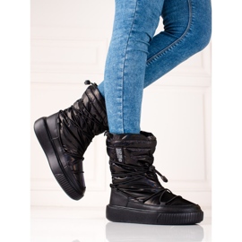 Bottes de neige noires pour femmes Big Star KK274193 le noir 2